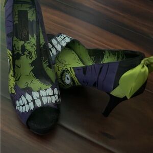 Iron Fist Green and Purple Monster Heels
